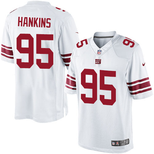 Men's Limited Johnathan Hankins Nike Jersey White Road - #95 NFL New York Giants